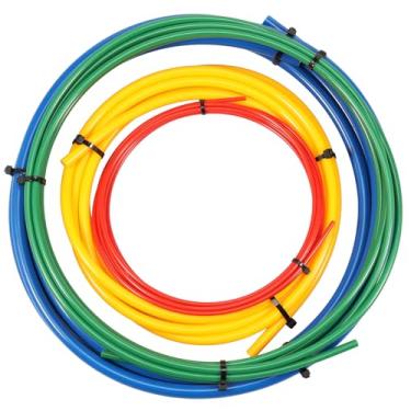 Imagem de 4 peças de protetor de tubo de cobre para ar condicionado, tira de dobra de tubo de cobre 4 M PE AC, kit de dobrador de tubo de cobre de extensão de tubo de cobre de 1/10.2 cm 1/5.1 cm 3/20.3 cm 5