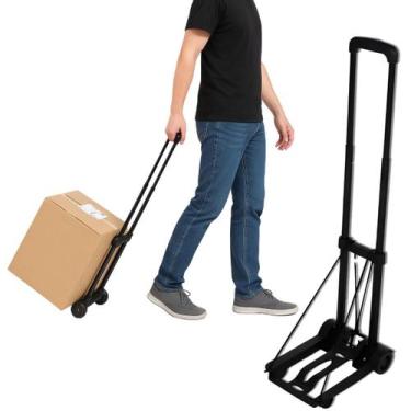 Imagem de Carrinho Plataforma Dobrável 2 Rodas para Carga Pesada Portátil Reforç