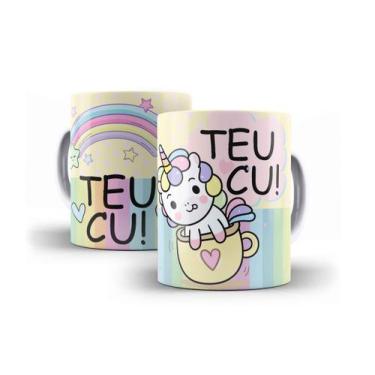 Imagem de Caneca Porcelana Unicórnio Indelicado 02 - Villa Caneca