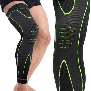 Imagem de Meia Compressão Joelho Térmica 3/4 Coxa Ajuda Circulação Atletas Espor