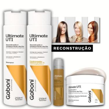Imagem de Kit Reconstrução Capilar Imediata (4 Produtos) Ultimate UTI Gaboni Pro