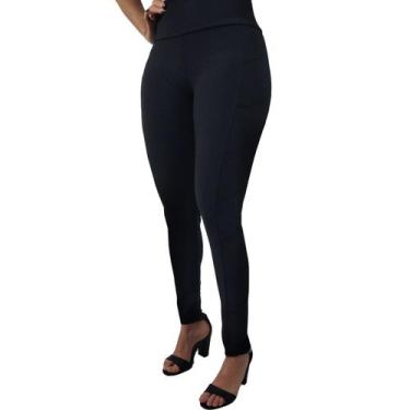 Imagem de Calça montaria feminina com nervura  Luciana Schobiner, Preto, M