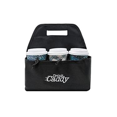 Imagem de Drink Caddy Porta-bebidas portátil e suporte de copo de café reutilizável – 6 xícaras dobrável com bolsos organizadores, segura com segurança bebidas quentes e frias – perfeita para entrega de alimentos e retirada (6)