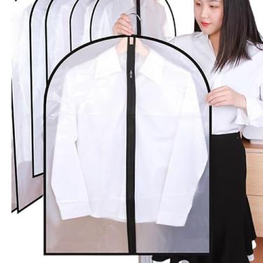 Imagem de Kit 8/3 / 5 Capas Impermeável Para Ternos Vestidos Com Zíper Anti Mofo Poeira Organizador Terno Casaco(5 Peças)