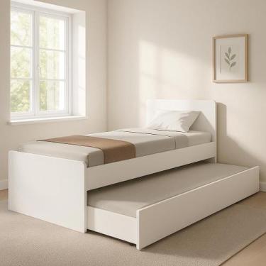 Imagem de Bicama Compacta Solteiro MDF p/ Espaços Pequenos Monta Fácil - Lucky S