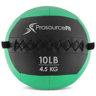 Imagem de ProsourceFit Bolas de medicina macia para bolas de parede e exercícios dinâmicos de corpo inteiro, pesos codificados por cor: 4,5 kg