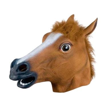 Imagem de Fiocias Máscara de cavalo para Halloween Fantasia de Halloween para baile de máscaras Festival de carnaval