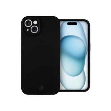 Imagem de Gshield Capa Case Capinha Silicon Premium Antiderrapante com Interior em Microfibra, Proteção Contra Impressões Digitais, Arranhões, Quedas e Impactos (Preta, iPhone 15)