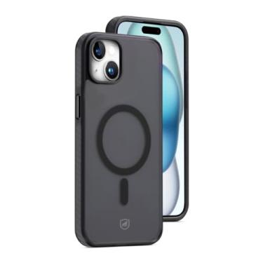 Imagem de Gshield Capa Case Capinha Premium de Policarbonato Fosco Translúcido Compatível com MagSafe para (iPhone 15, Preta)
