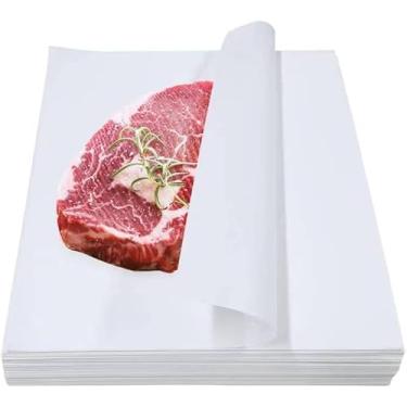 Imagem de excvalues 500 Peças De Papel Açougueiro Branco Para Sublimação, Sem Cera, Pré-Cortado, 12 X 12", Quadrado, Embrulhar Carne, Churrasco, Prensa Térmica, Arte (Branco, 500)