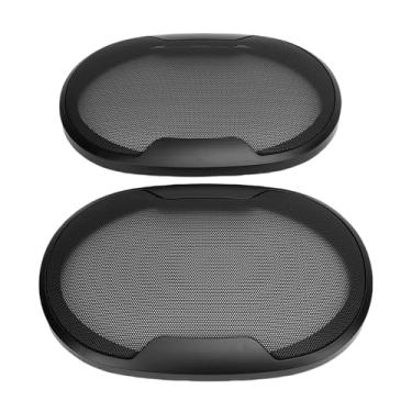Imagem de Diyeeni 2PCS Metal Mesh Oval Speaker Grill Cover, Rádio Universal Speaker Grills Decorativos para Altifalantes Do Carro Montagem Home Audio DIY, Com 8 Parafusos de Boca