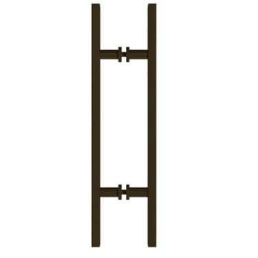 Imagem de Puxador Barra Chata Bronze Em Alúminio 40cm Entre Furos Para Porta