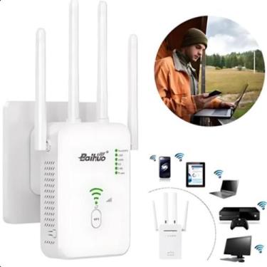 Imagem de Amplificador de Sinal WiFi 4 Antenas USB - LIPPIN