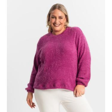 Imagem de Blusão Feminino Plus Size Secret Glam Roxo, Plus G4, Roxo