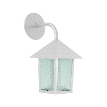 Imagem de Arandela Blumenau Colonial Quadrada Vidro Pontilhado E27 Bivolt, BRANC