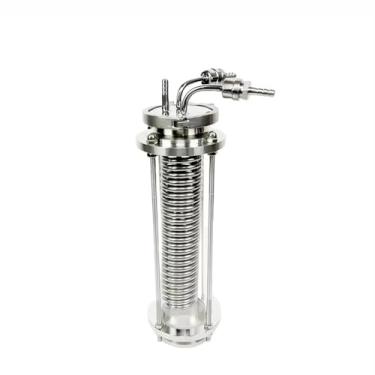 Imagem de Condenser, 3" OD91mmTri-clamp Distiller Cooling Coil With 3" Sight Glass Diopter Reflux, Sanitary Steel 304(Female Thread)