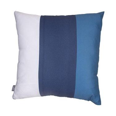 Imagem de Almofada Decorativa - Capa Pantone -Petróleo, Azul e Branco -45 x 45 c