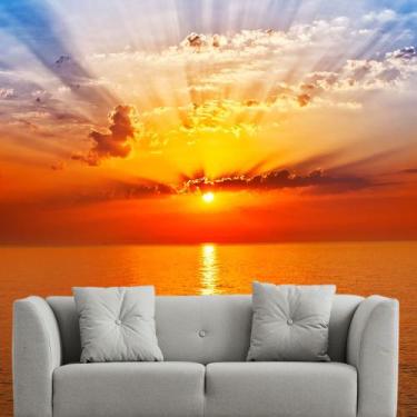 Imagem de Papel de Parede Paisagem Mar Pôr-do-sol Sala Painel - 054pcp - Allodi