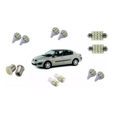 Imagem de Kit Lampada Led Megane Farolete Pingo Teto Placa Ré - Techone