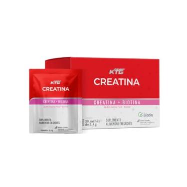 Imagem de Katiguá, Creatina pura + Biotina, Sabor Limão, 30 Sachês, 3,6 Gramas