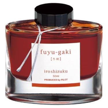 Imagem de Pilot Tinta para caneta-tinteiro Iroshizuku - Frasco de 50 ml - Caqui Fuyu-gaki (laranja vermelho vermelho) (importação do Japão)