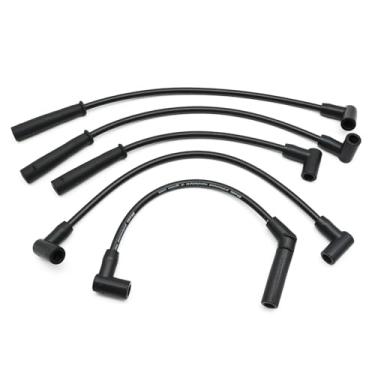 Imagem de IZYSS Conjunto de 5 fios de vela de ignição de substituição 7497 compatível com Dodge Dakota 1996-2002 e Jeep Wrangler 1991-2002, Cherokee 1991-2000, Comanche 1991-1992, TJ 1997-2002