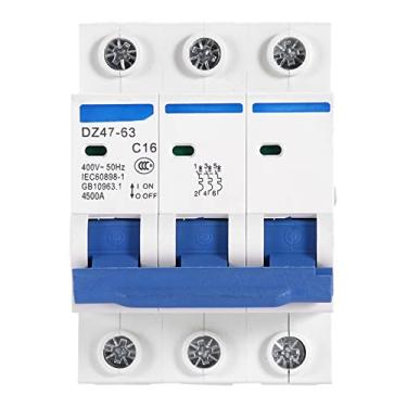 Imagem de Disjuntor CC, Proteção contra Sobrecarga, Curto-circuito, MCB de 3 Pólos, DZ47-63 Com Caixa Retardadora de Chamas, para Sistemas de Geração de Energia Solar (16A)