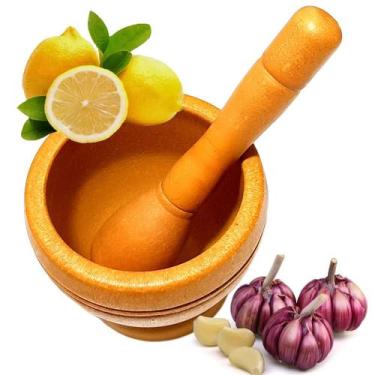 Imagem de Pilão Socador De Alho Sal Pimenta Tempero Fresco E Caseiro - IDEA-PRO