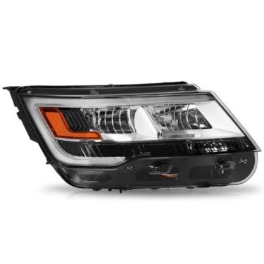 Imagem de Lâmpada esquerda direita LED luz diurna frontal LED conjunto de farol lâmpada de canto ampla compatível com Explorer 2016-2018 FB5Z13008N (direita)