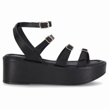 Imagem de Sandália Leia Anabela Médio Preto - Piccadilly, 36