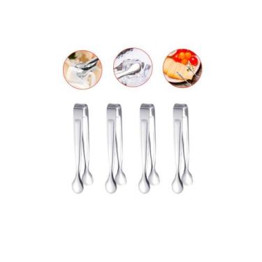 Imagem de Pegador Frios Gelo Açucar Mini Pinça Inox Bar Buffet 4un - CASACHA