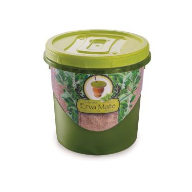 Imagem de Porta Mantimentos Pote Erva Mate Tampa Verde 1,8L