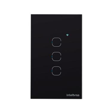 Imagem de Interruptor Smart Wi-Fi Touch Intelbras 3 Preto EWS 1003
