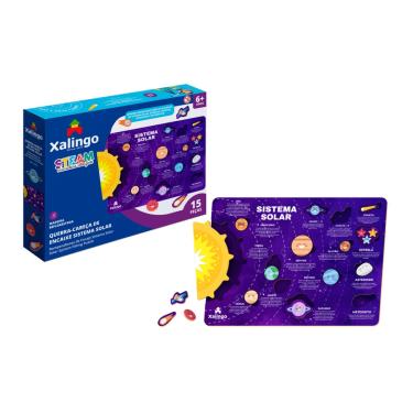 Imagem de Quebra Cabeça De Encaixe Sistema Solar 15 Peças - Xalingo 1744.3