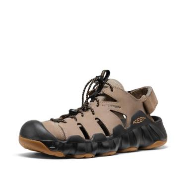 Imagem de KEEN Sandália masculina Hyperport H2 respirável e confortável para caminhadas e água, malhado/carvalho/couro, 39