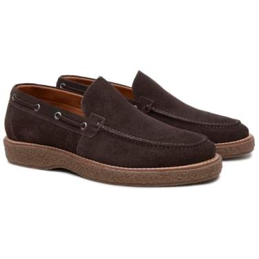 Imagem de Turunelli Calçados Sider Masculino, Sapato Casual em Couro Camurça, Forro em Couro, Palmilha GEL, Solado Borracha, Confortável e Sofisticado, Numeração 37-44 (Café, BR, Adulto, Numérico, 44)