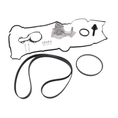 Imagem de Mqetly Kit de correia dentada do motor de carro, correia da bomba de óleo, substitui por bomba d'água para 1.0