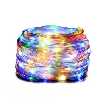 Imagem de Luzes de Natal, Pisca Pisca Natal Branco Quente, 10m de Comprimento 66 lâMpadas Decoração para Festas Natal, Recarregável Por Usb(10 Metros RGB (colorido) USB,3)