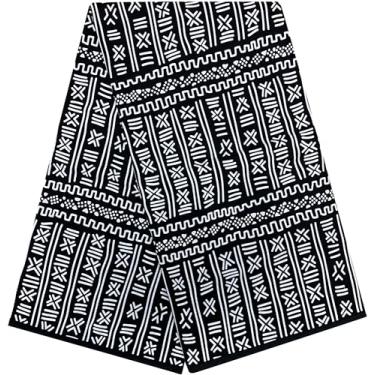 Imagem de Shenbolen 6 jardas tecidos africanos Ankara impressão de cera africana Dashiki (A44, 9 jardas)