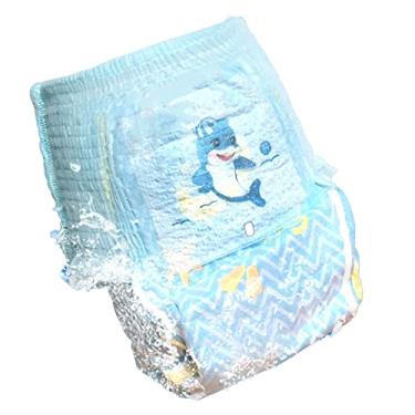 Imagem de Zerodis Produtos para Maternidade para Bebês Atividades para Bebês Equipamento de Jogos Internos Equipamento de Jogos Internos 360 Graus Design à Prova de Vazamentos para e Crianças Fraldas de Natação Reutilizáveis ​​com Cintura Elástica Macia (M)