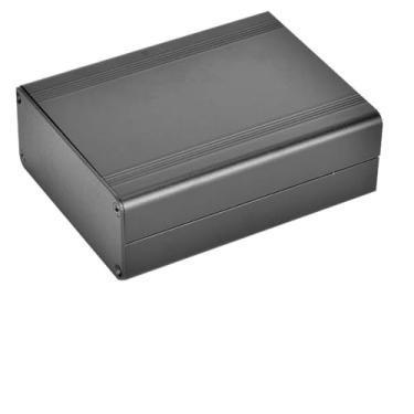 Imagem de Caixa de Projeto de Liga de Alumínio Com Gabinete Preto Oxidado de Areia e Desempenho de Blindagem para Decodificadores, Controladores, Eletrônicos, Bricolage etc.