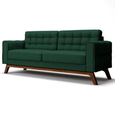 Imagem de Sofá 280cm 4 Lugares Sandero C-303 Veludo Verde - Domi
