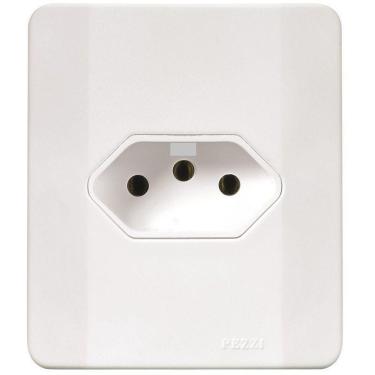Imagem de Tomada Simples 2p+t C/caixa Sobrepor Branca 20a 60537 - Pezzi