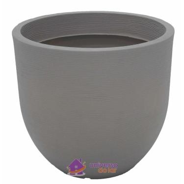 Imagem de Vaso Laos Tramontina Basic Em Polietileno Concreto 45 Cm Tramontina