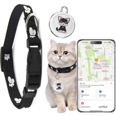 Imagem de Coleira Cat Tracke para gatos - rastreador GPS para gatos - rastreador de animais de estimação | Android e iOS universal | Sem taxa mensal | À prova d'água | Funciona com qualquer coleira