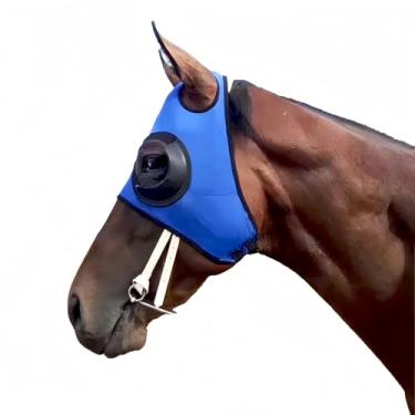 Imagem de T Starlight Bright Q Máscaras ajustáveis para moscas de cavalo – auxílio de foco para corridas e treinamento, máscara de olho equestre elástica super confortável, grande espaço para os olhos com