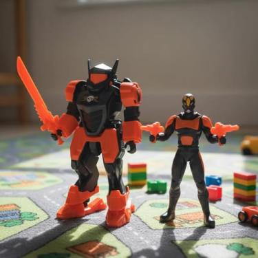 Imagem de Brinquedo Robô Soldado Armadura Syber Troop Brinquedo para meninos - BS Toys