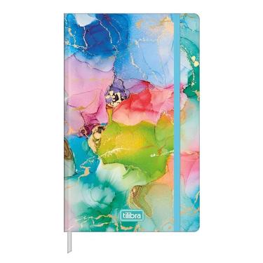 Imagem de Caderno Sem Pauta Fitto Trend Sketchbook Costurado 80 Folhas Mármore Colorido - Tilibra