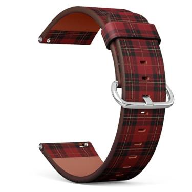 Imagem de Pulseira para smartwatch Amazfit GTS 4 / GTS 4 Mini/GTS 3 / GTS 2 / GTS 2e / GTS 2 mini/GTS, 20 mm (xadrez xadrez vermelho escocês)