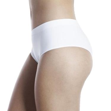 Imagem de Calcinha Caleçon Sem Costura Loba Clássica, Branco, P